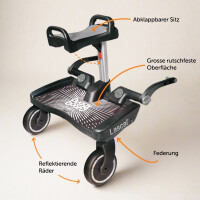 Lascal Maxi+ schwarz mit Sattel schwarz